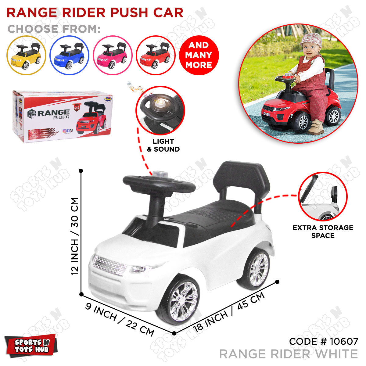 Range Rider Kids Push Car