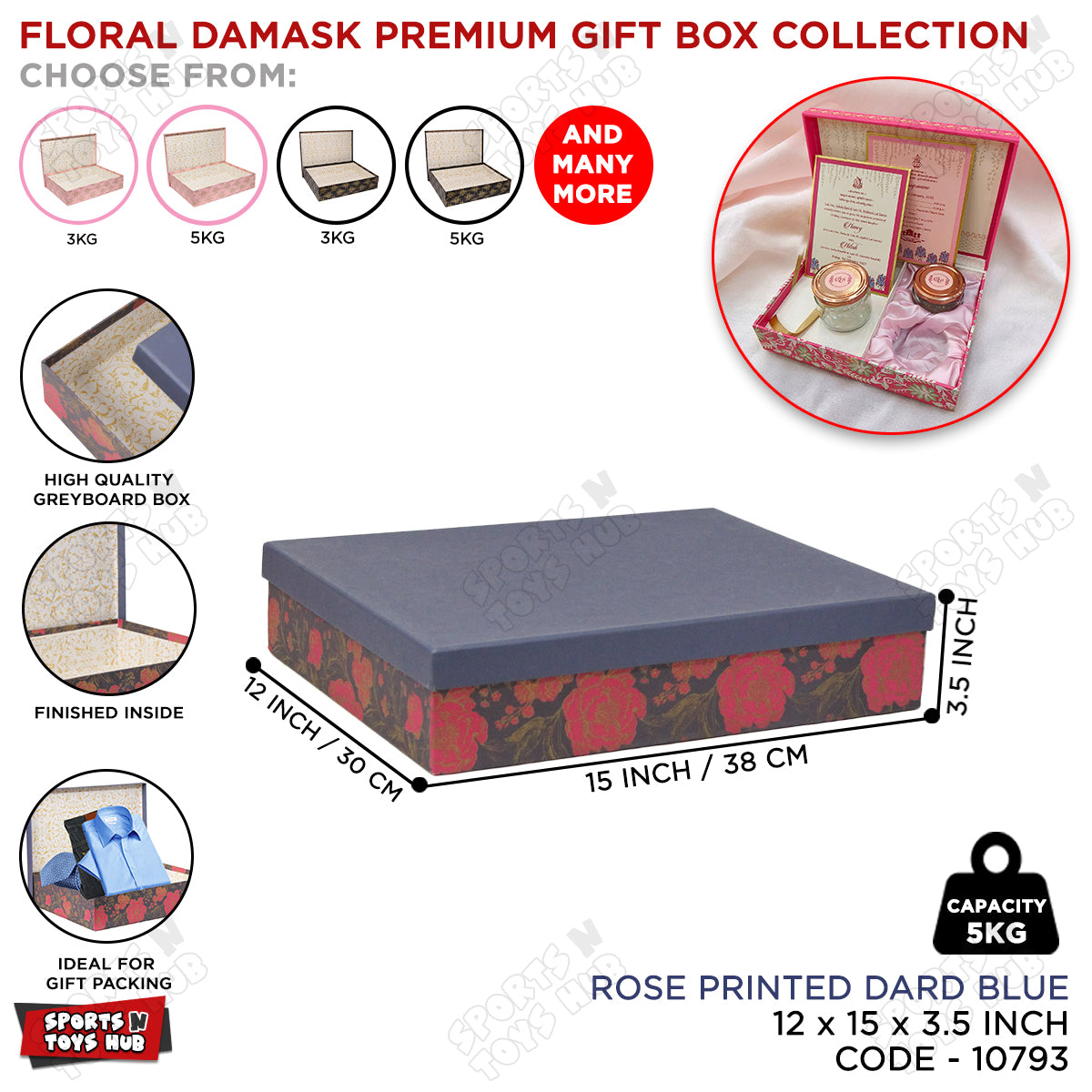 Floral Rose Printed Premuim Gift Boxes