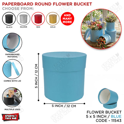 Round Cardboard Flower Gift Boxes with Lid – Paper Bouquet Buckets for Packaging & Gifting