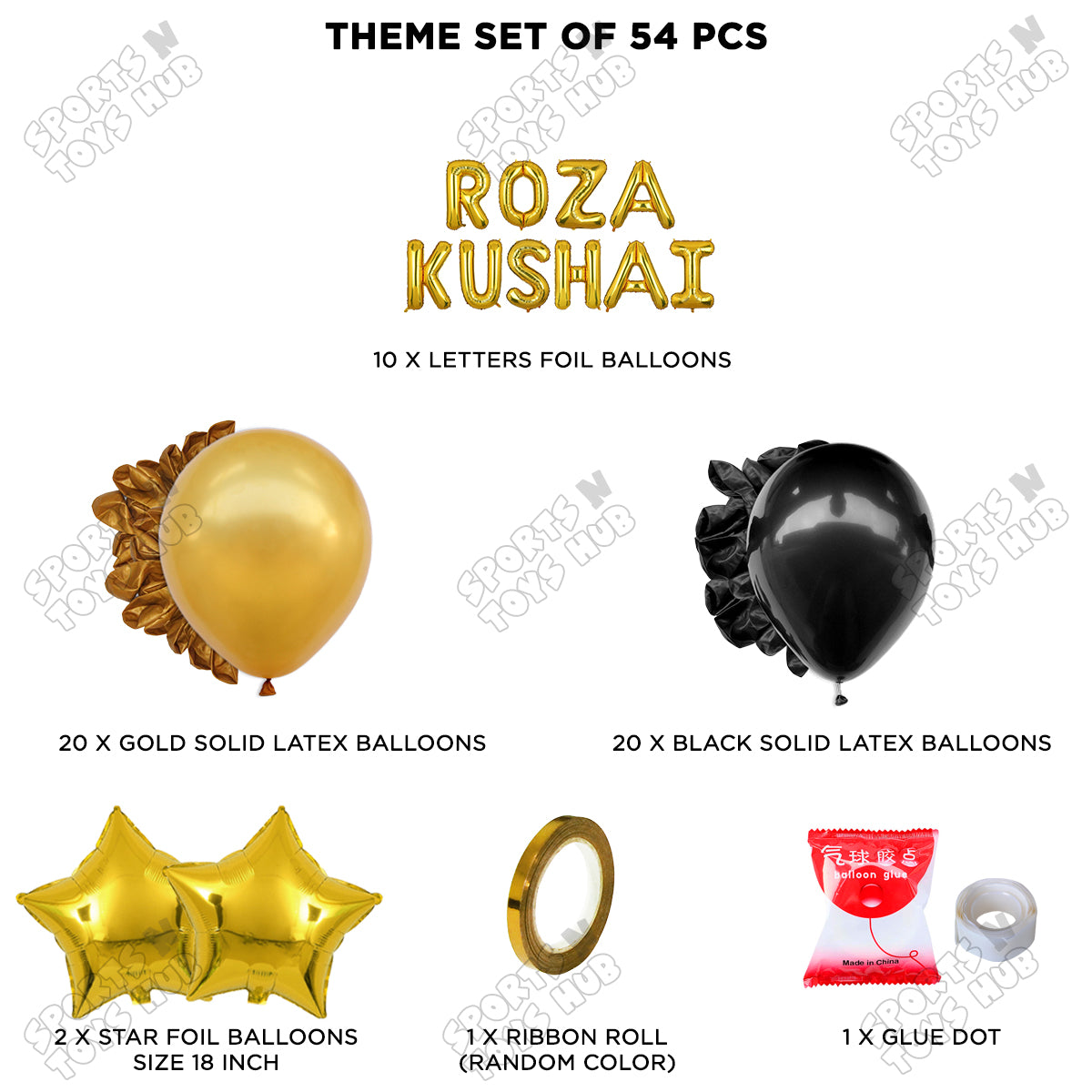 Roza Kushai Foil Balloon Garland Theme Collection