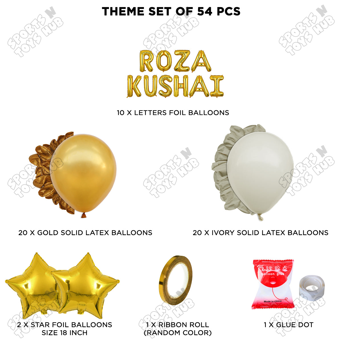 Roza Kushai Foil Balloon Garland Theme Collection