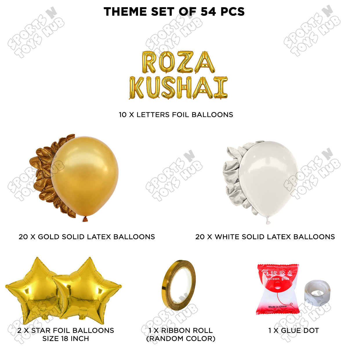 Roza Kushai Foil Balloon Garland Theme Collection