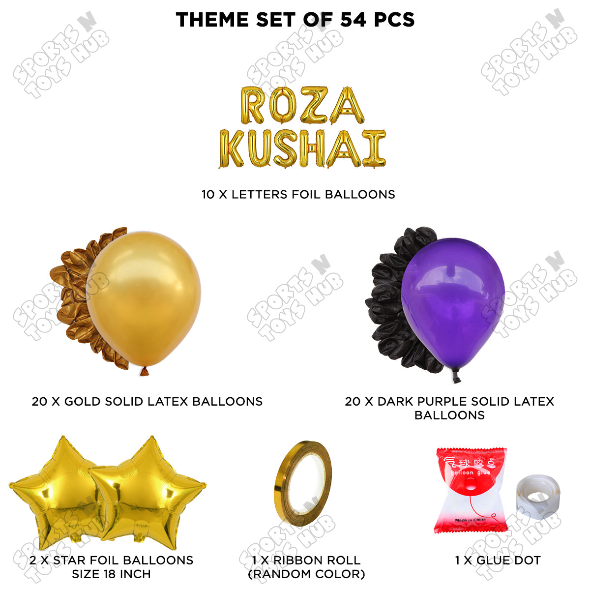 Roza Kushai Foil Balloon Garland Theme Collection