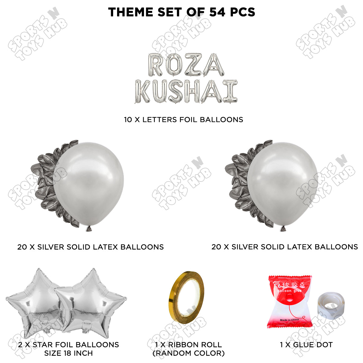 Roza Kushai Foil Balloon Garland Theme Collection