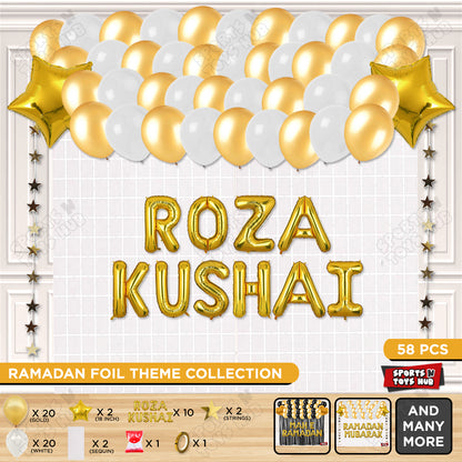Roza Kushai Foil Balloon Rectangle Curtain Theme Collection