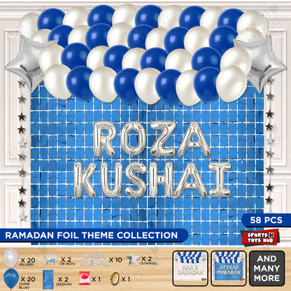 Roza Kushai Foil Balloon Rectangle Curtain Theme Collection