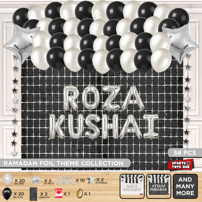 Roza Kushai Foil Balloon Rectangle Curtain Theme Collection