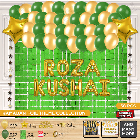 Roza Kushai Foil Balloon Rectangle Curtain Theme Collection