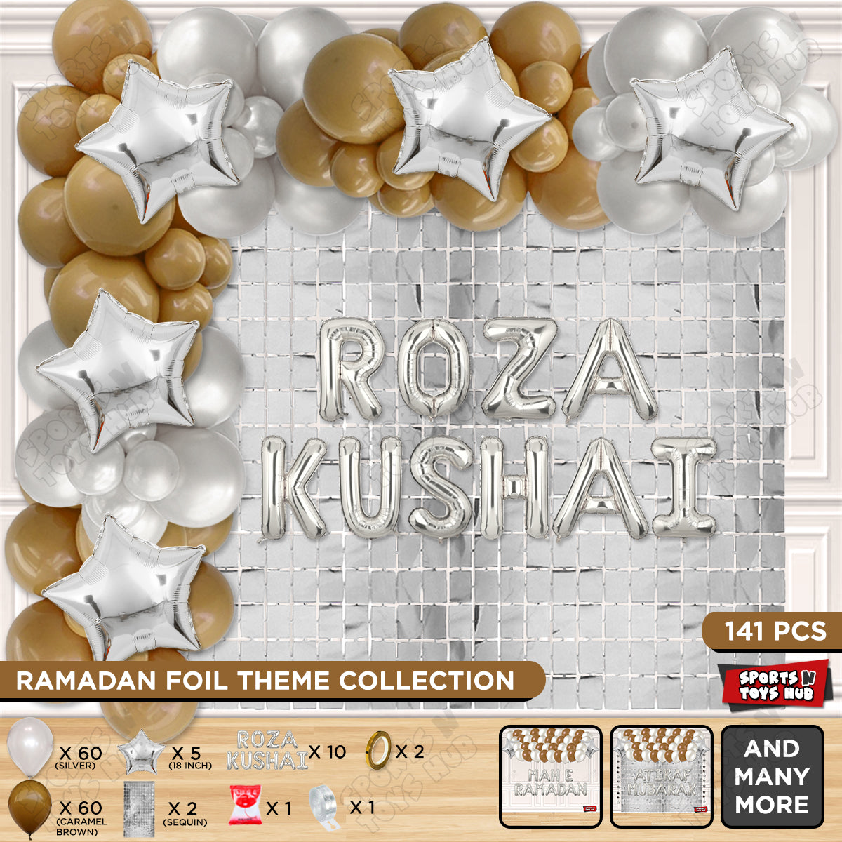Roza Kushai Foil Balloon Arch Theme Collection