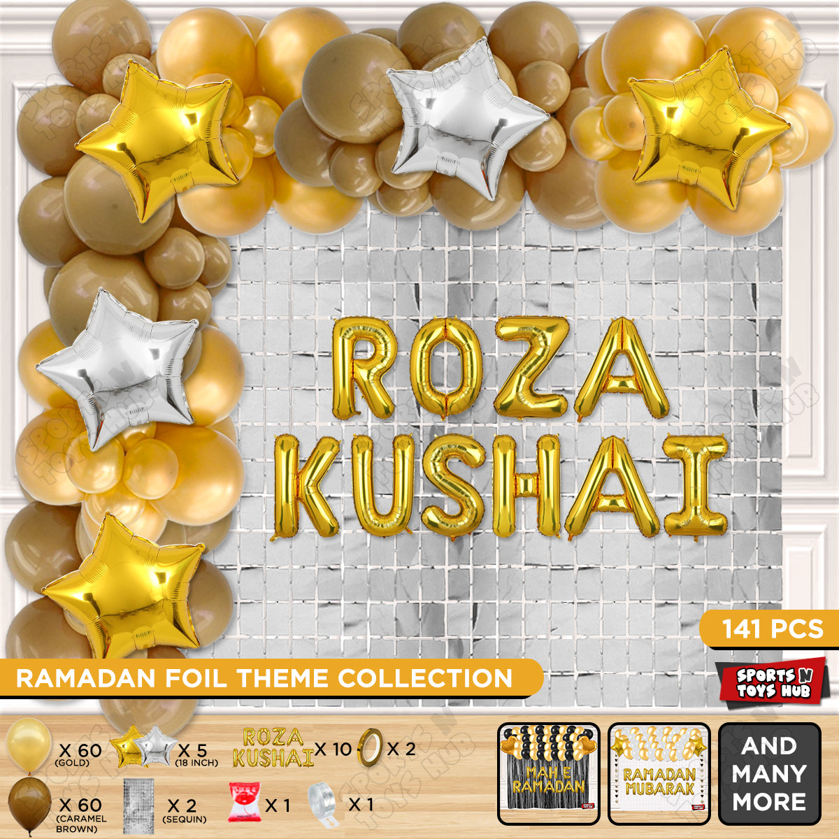 Roza Kushai Foil Balloon Arch Theme Collection