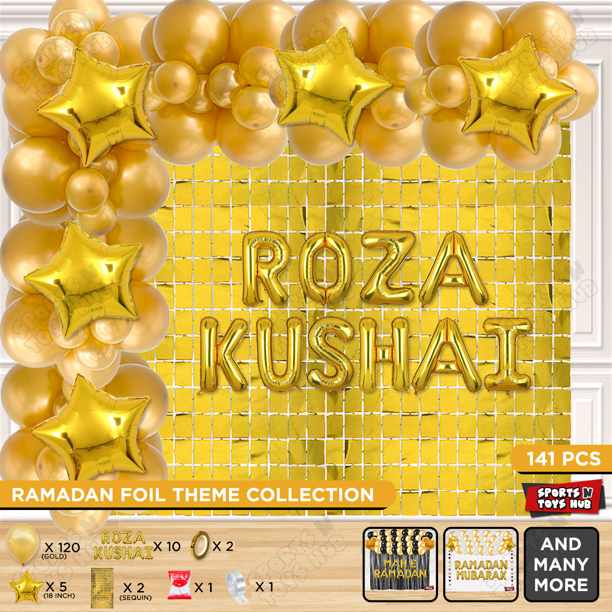 Roza Kushai Foil Balloon Arch Theme Collection