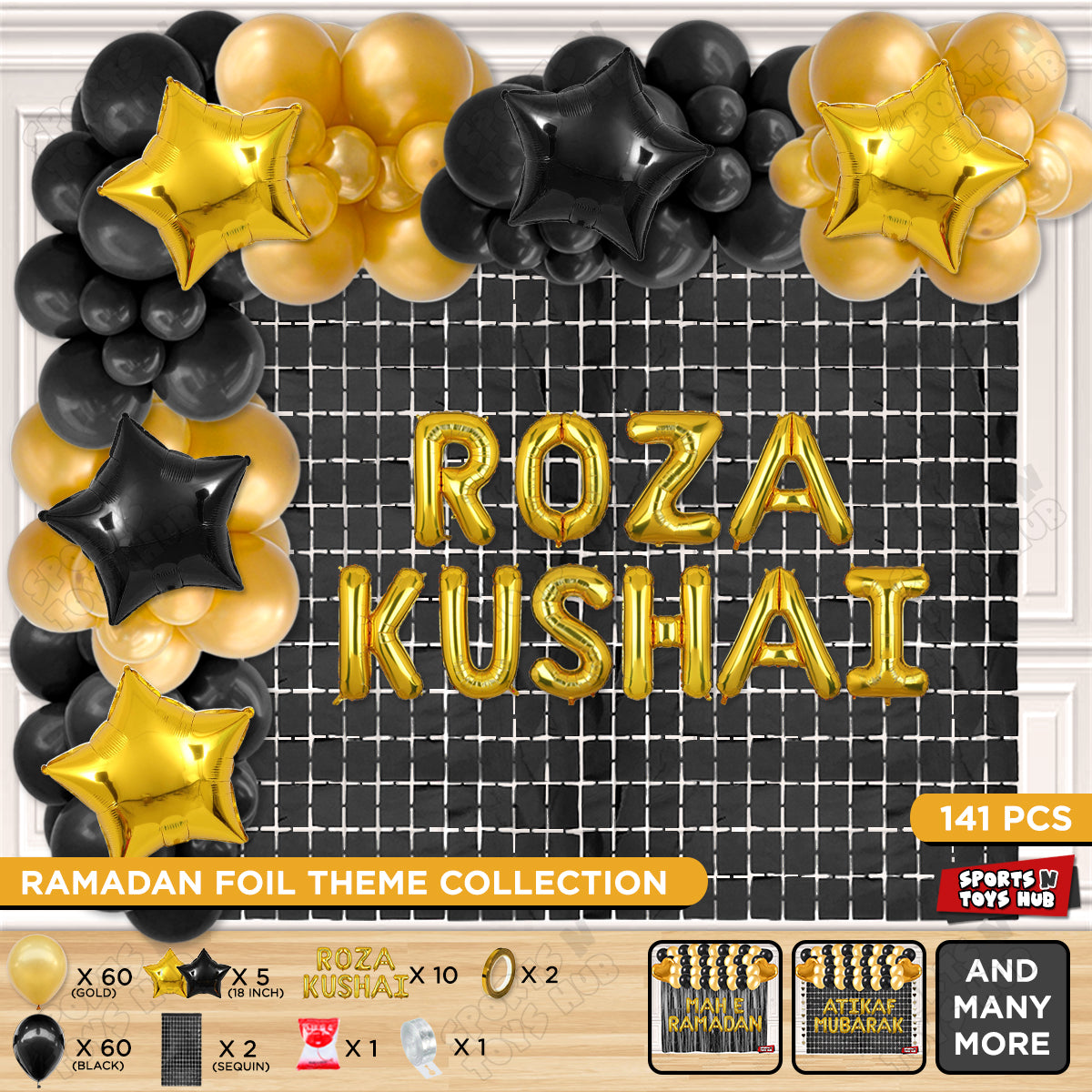 Roza Kushai Foil Balloon Arch Theme Collection
