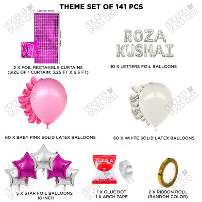 Roza Kushai Foil Balloon Arch Theme Collection