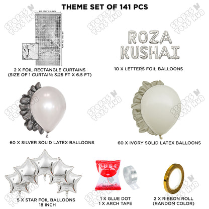 Roza Kushai Foil Balloon Arch Theme Collection