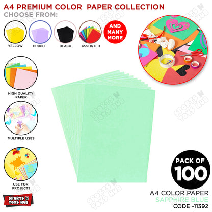 A4 Premium Color Paper – Pack of 100 Sheets