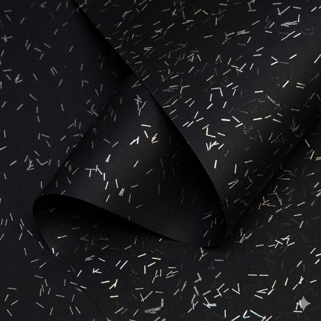 Silver Metallic Sprinkle Wrapping Paper Sheet – Mix Color 20 Sheet Pack