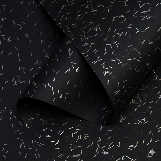 Silver Metallic Sprinkle Wrapping Paper Sheet – Mix Color 20 Sheet Pack