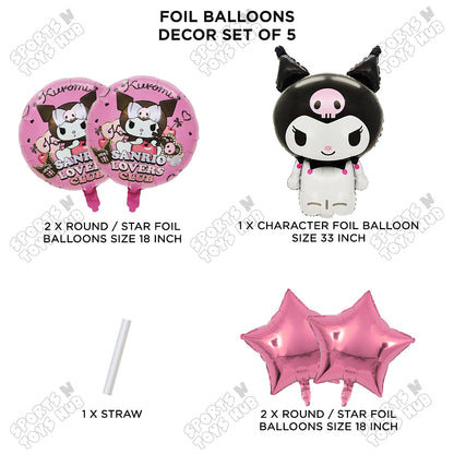 Sanrio Kuromi Foil Balloon Set