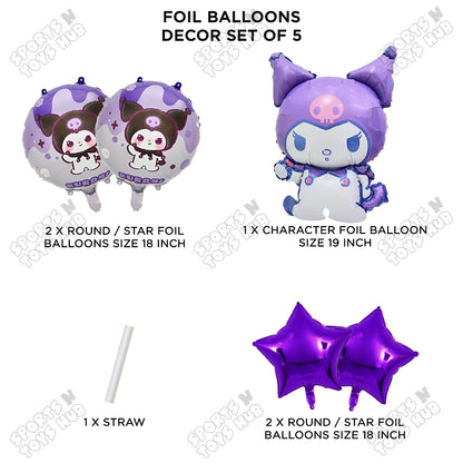Sanrio Kuromi Foil Balloon Set