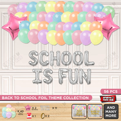 School Is Fun Foil Letters Theme Collection
