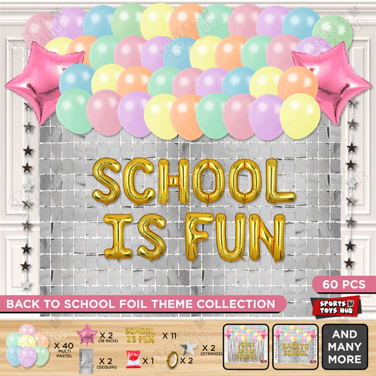 School Is Fun Foil Letters Theme Collection