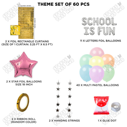 School Is Fun Foil Letters Theme Collection