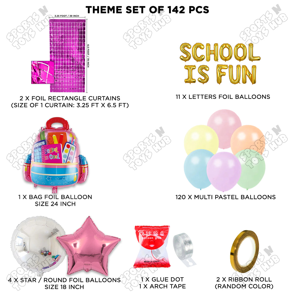 School Is Fun Foil Letters Theme Collection