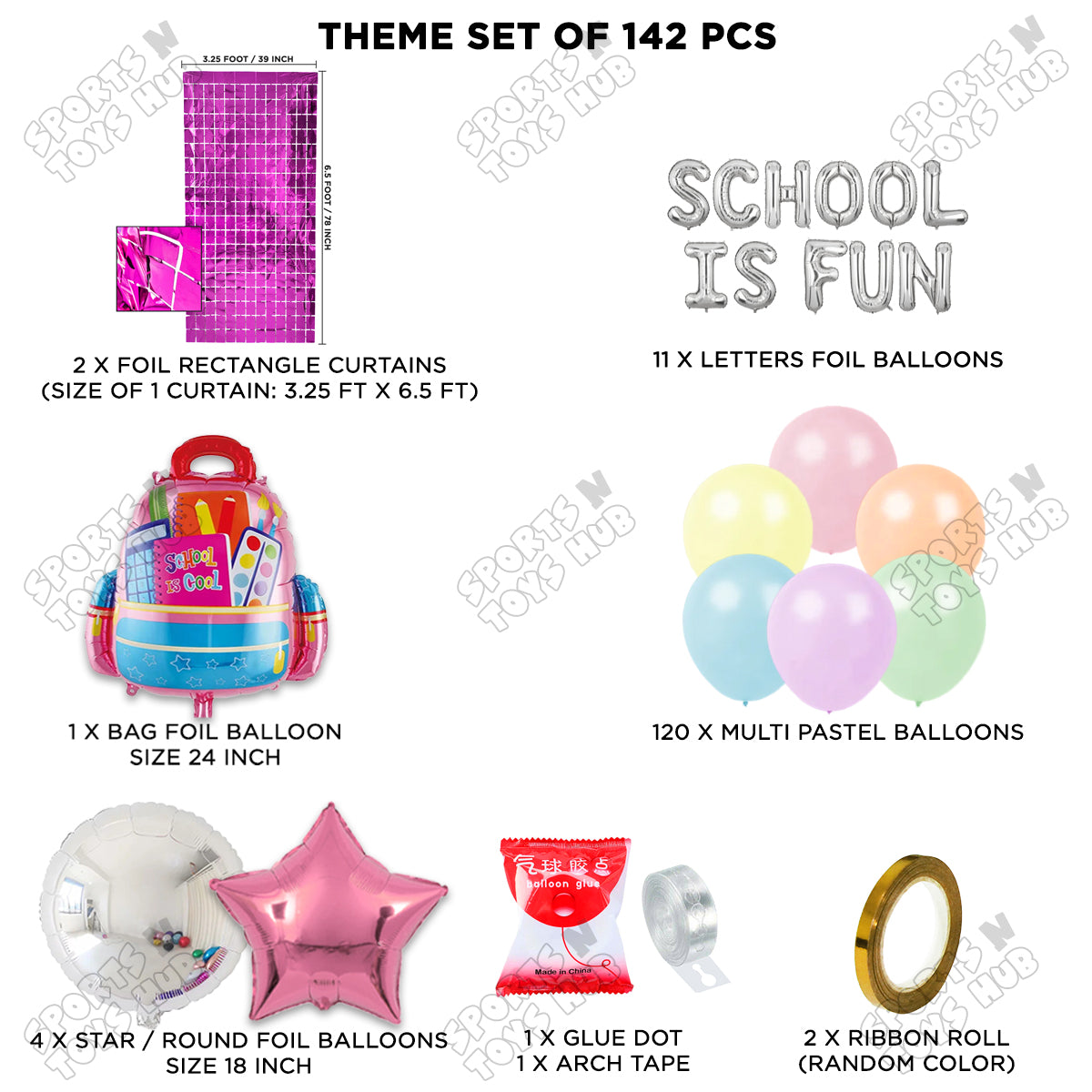 School Is Fun Foil Letters Theme Collection