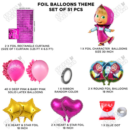 M@sha and The Bear Foil Balloon Theme Collection