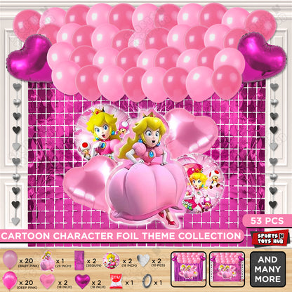 Princess Peach Foil Balloon Set Theme Collection