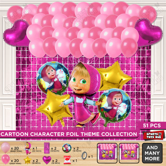 M@sha and The Bear Foil Balloon Theme Collection