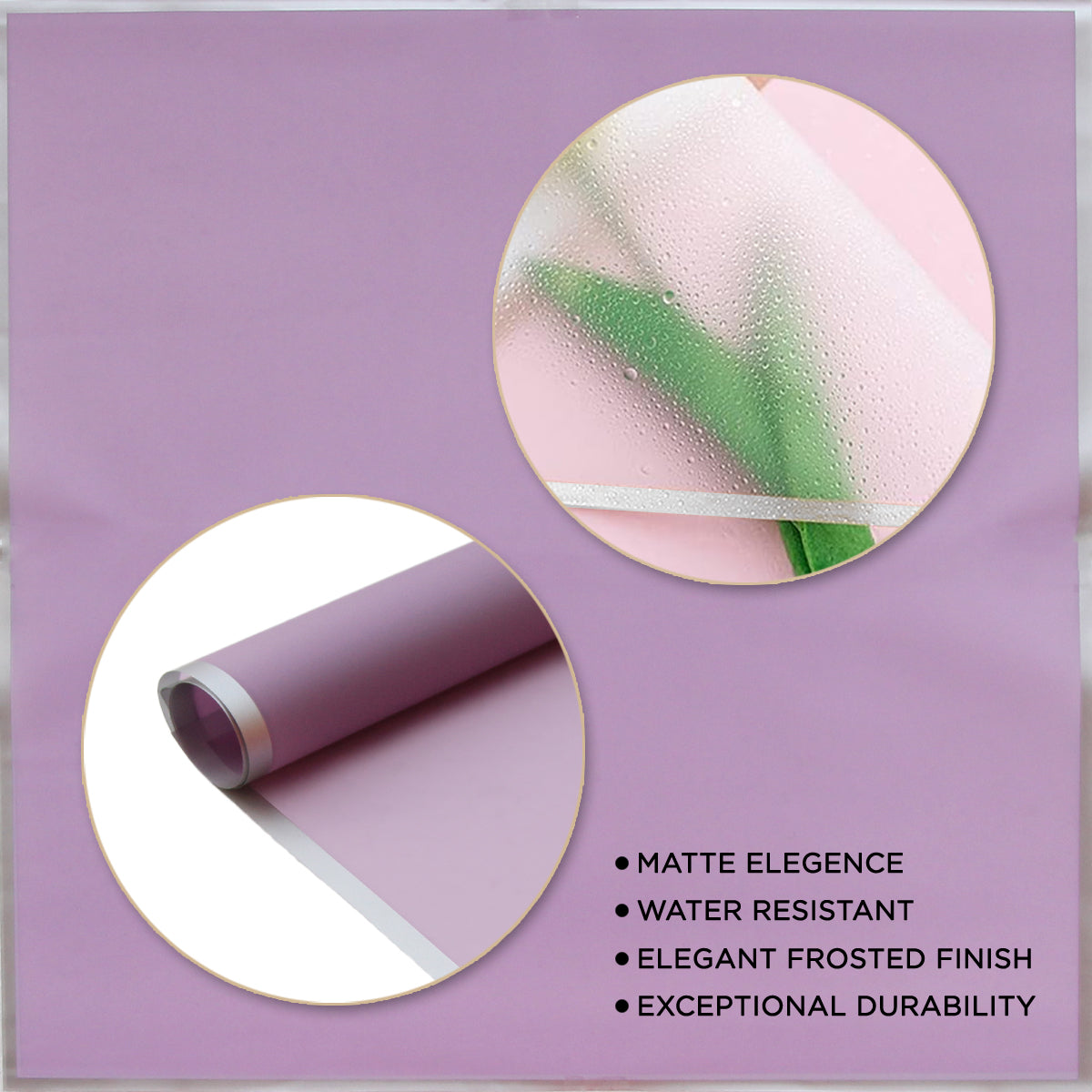 Flower Bouquet Silver Border Double Sided Style Sheet Collection, Flower Sheet, Wrapping Paper