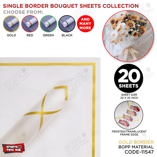Single Border Bouquet Flower Sheet