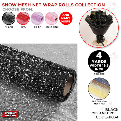 Snow Mesh Net Wrap Rolls – Premium Decorative Floral Mesh Wrap For Bouquet Packaging, Gift Wrapping