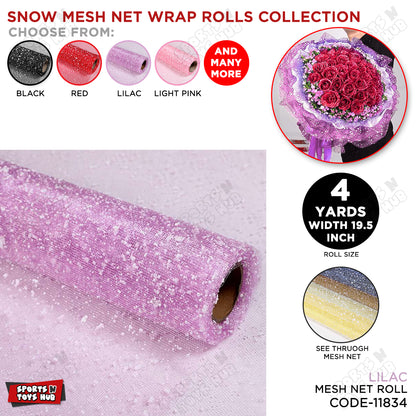 Snow Mesh Net Wrap Rolls – Premium Decorative Floral Mesh Wrap For Bouquet Packaging, Gift Wrapping