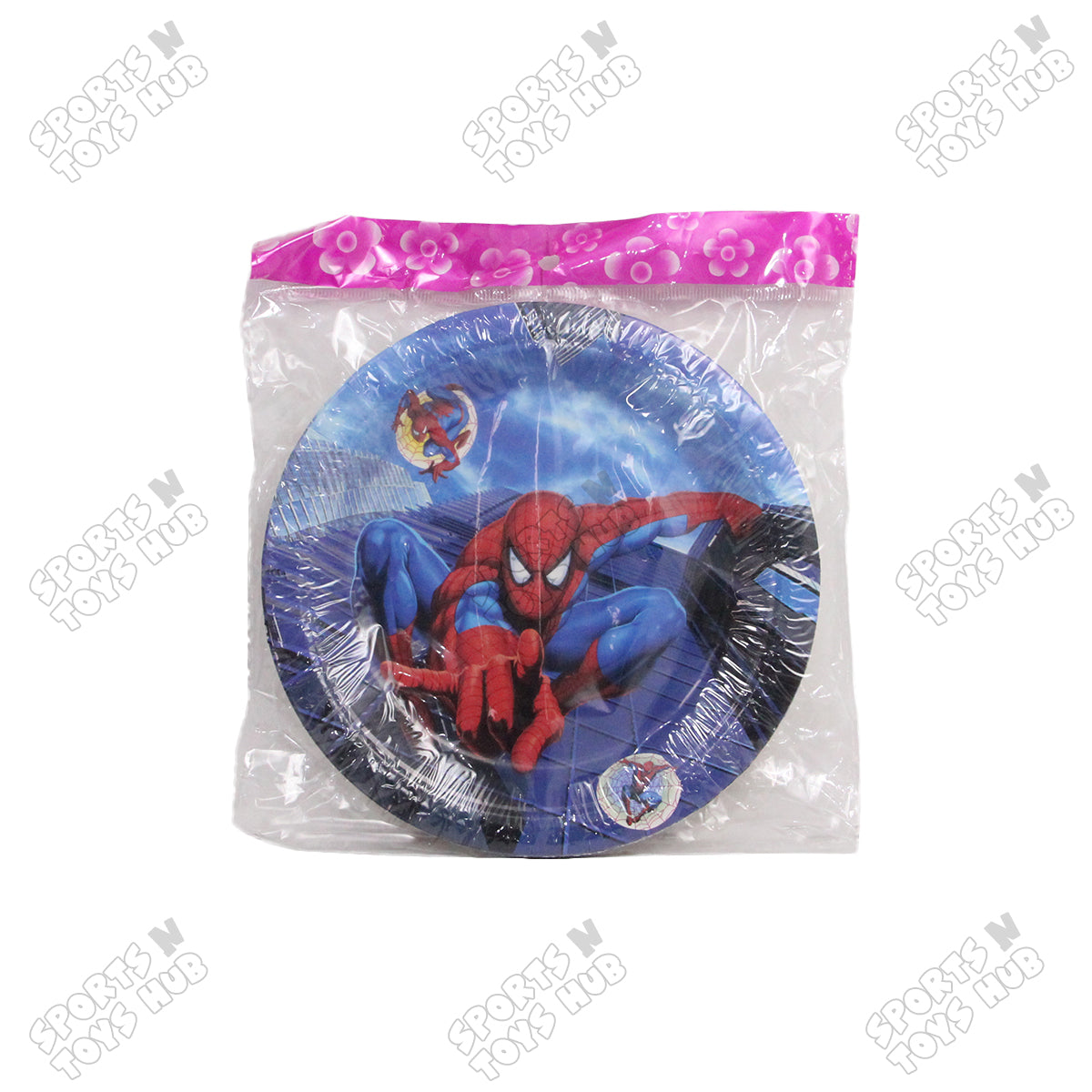 Printed Cartoon Character Spider-Man Disposable Plates - Pack Of 10