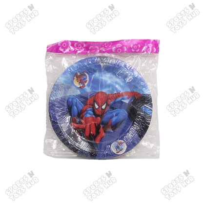Printed Cartoon Character Spider-Man Disposable Plates - Pack Of 10