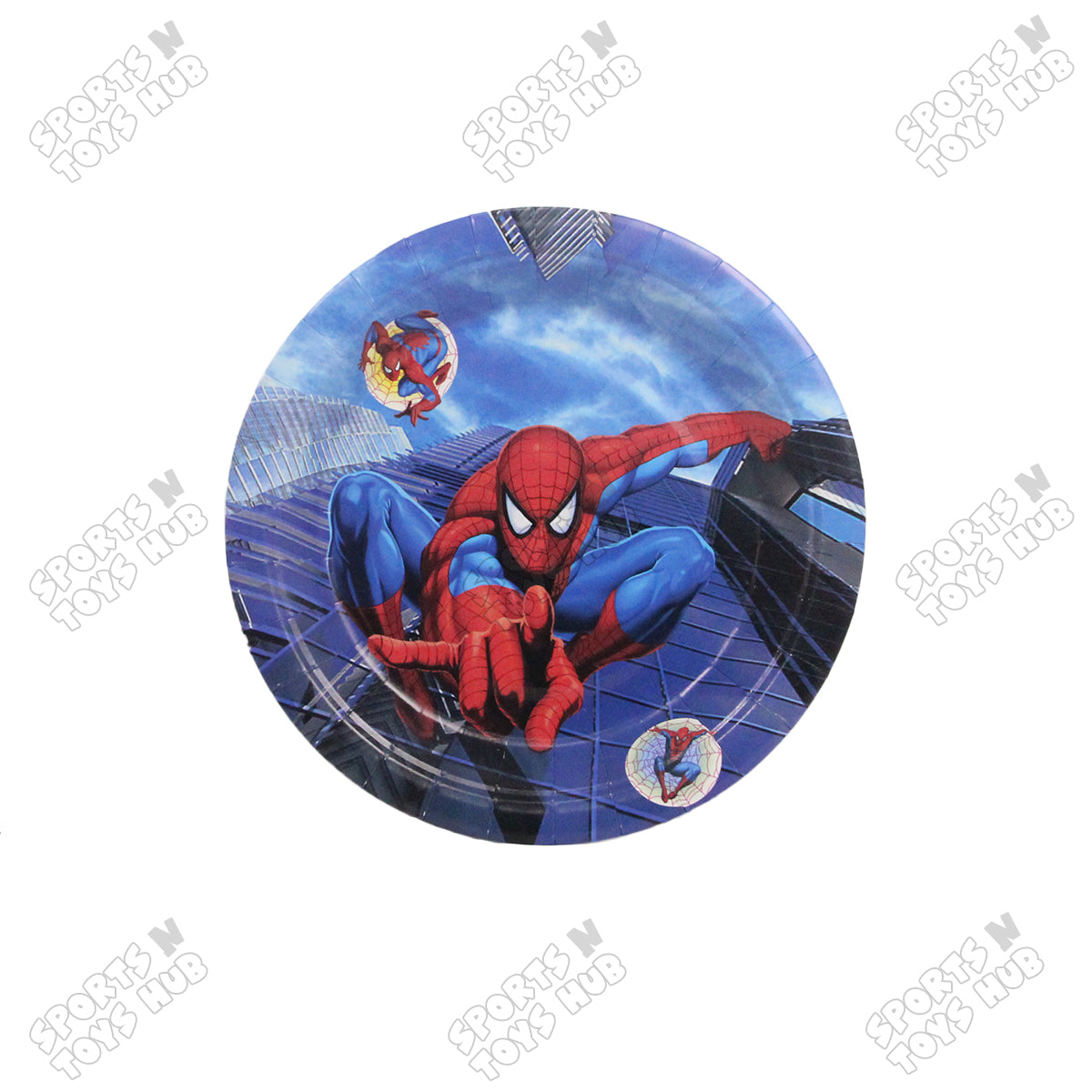 Printed Cartoon Character Spider-Man Disposable Plates - Pack Of 10