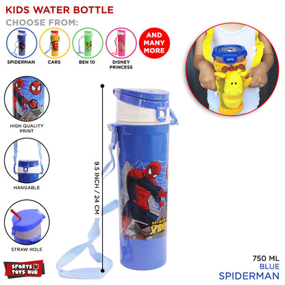 Kids Cartoon Caracter Print Water Bottles with Straps