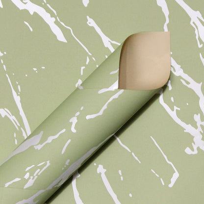 Paint Splatter Pattern with Colored Back Reversible Opaque Bouquet Wrapping Sheets