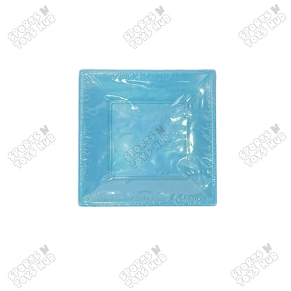 Solid Color Rectangle Disposable Plastic Plates – 7 Inch Pack of 10, Reusable-Look Party Tableware for Birthday, Wedding, BBQ, Picnic, Catering, Snacks, Desserts & Event Food Serving