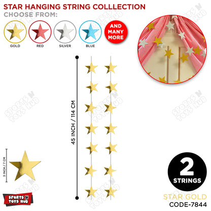 Star Shape Hanging Strings - Pack Of 2