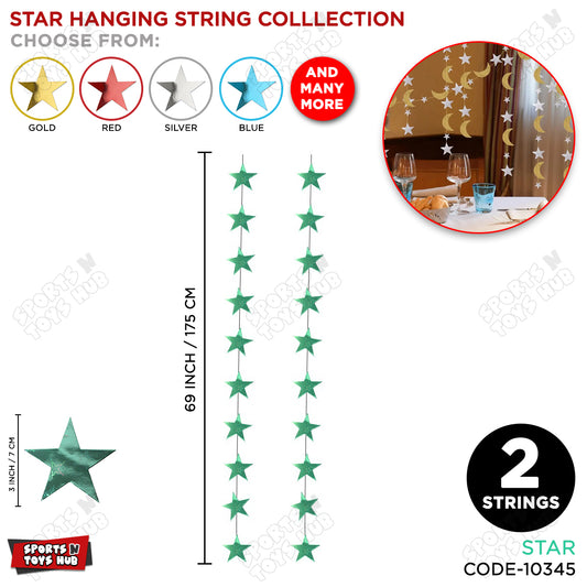 Star Shape Hanging Strings - Pack Of 2