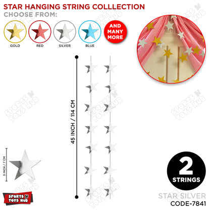 Star Shape Hanging Strings - Pack Of 2