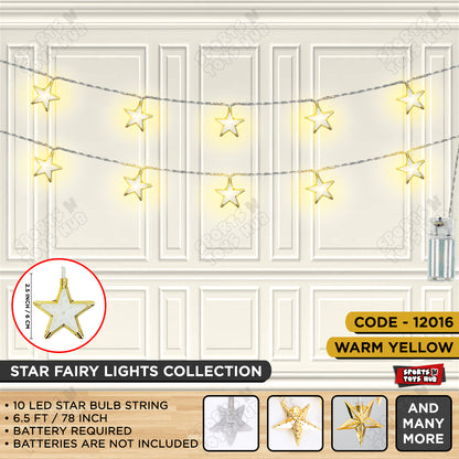 6.5 FT Star Shape Fairy LED Lights