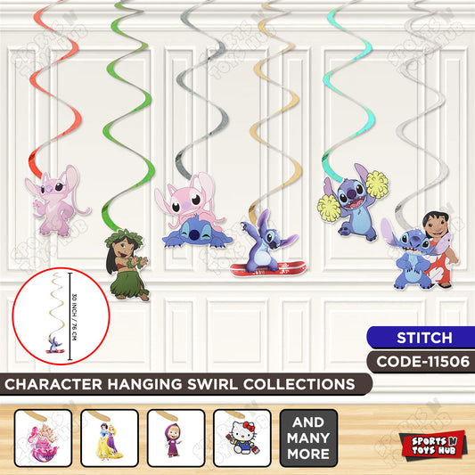 Stitch Cartoons Characters Swirls