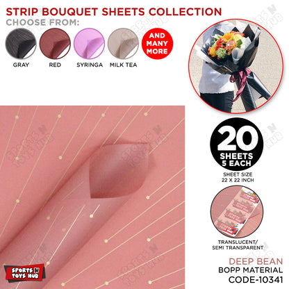 Meteor Shower Linear Orbicular Pattern Translucent Floral Wrapping Sheets