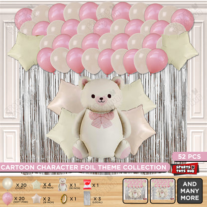 Vintage Teddy Bear Foil Balloon Set Theme Collection