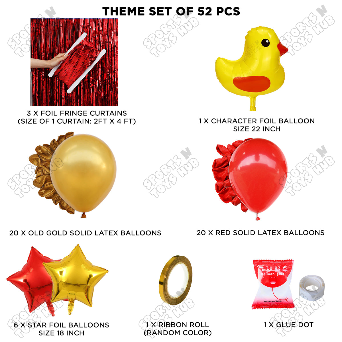 Chick Cartoon Foil Balloon Set Theme
