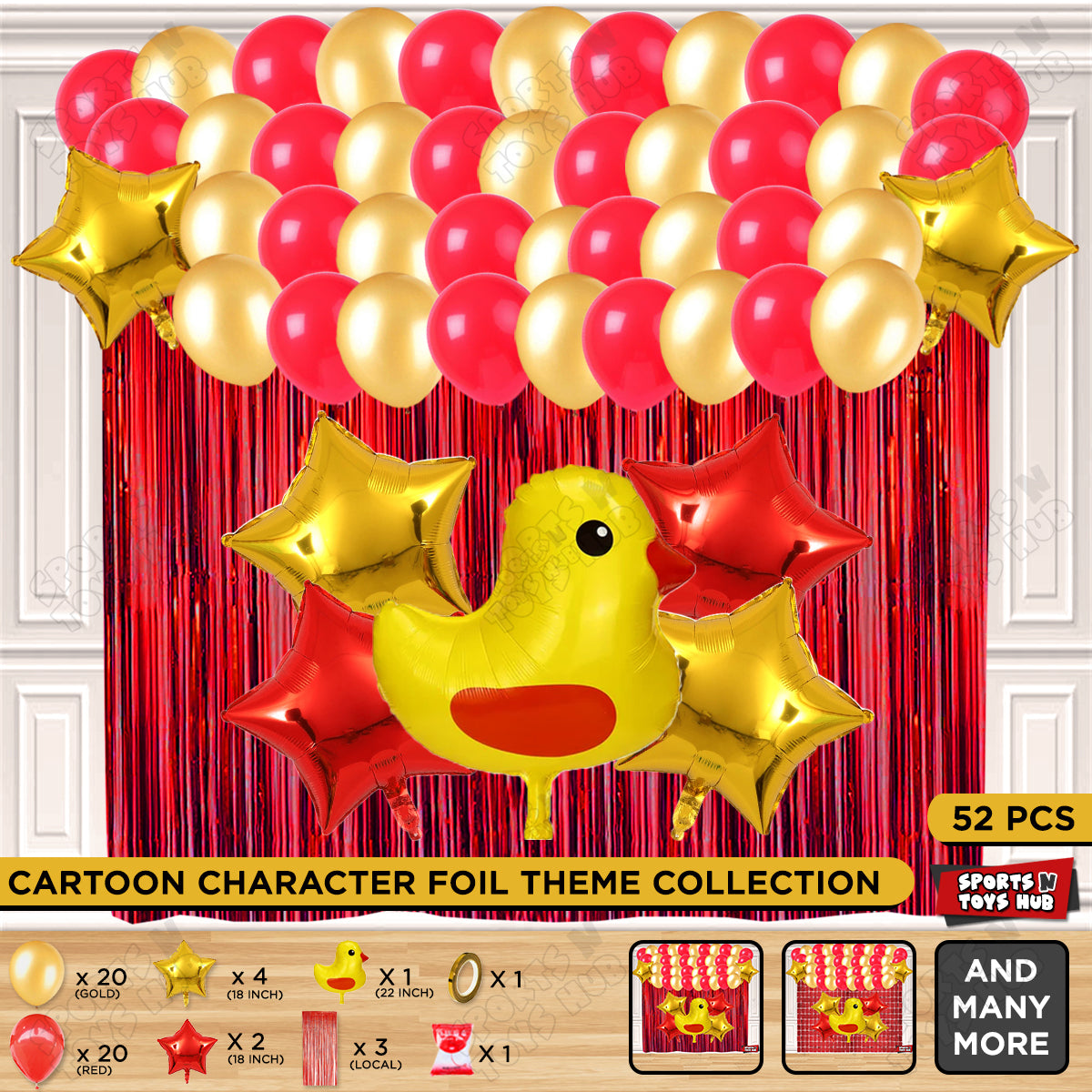 Chick Cartoon Foil Balloon Set Theme